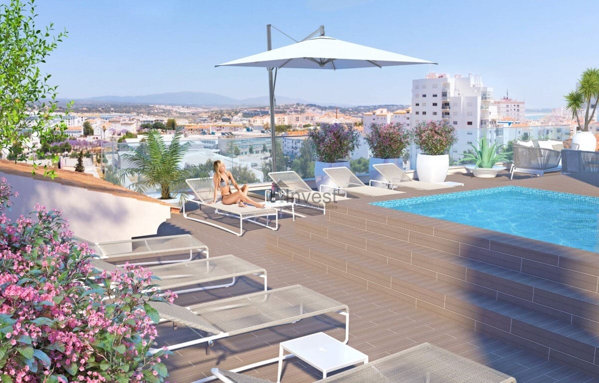 Apartamento T2  com terraço, estacionamento  e piscina - K-Invest